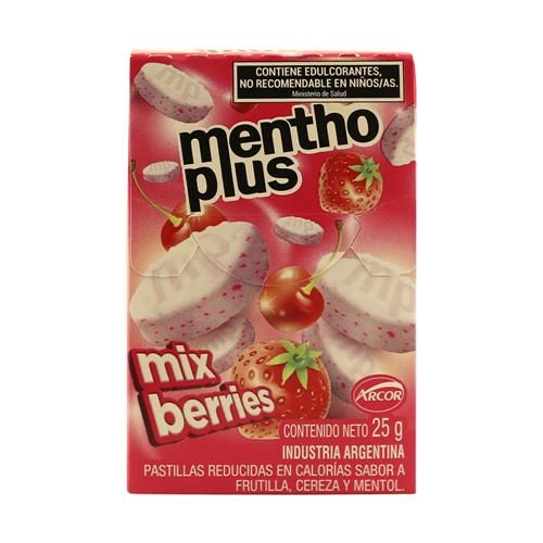 PASTILLA MENTHO PLUS ZERO MIX BERRIES 50g