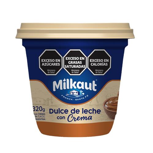 DULCE DE LECHE CON CREMA MILKAUT x 320g