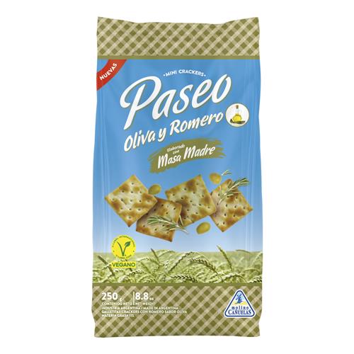 GALLETITAS PASEO CRACKERS OLIVA Y ROMERO 250gr