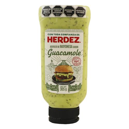 ADEREZO MAYONESA SABOR GUACAMOLE HERDEZ 305gre