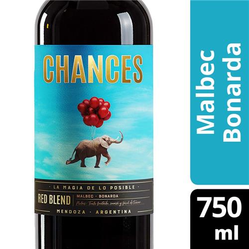 VINO CHANCES MALBEC-BONARDA x 750ml