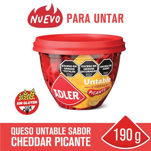 QUESO UNT. CREM CHEDDAR PICANTE ADLER 190gr