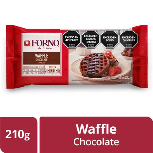 WAFFLE CHOCOLATE FORNO X 210GRS
