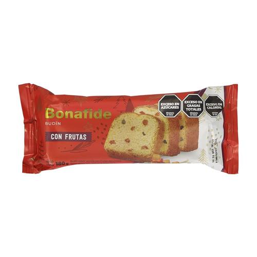 BUDIN C/FRUTAS BONAFIDE 180g