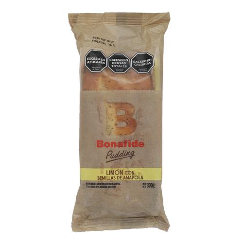 PUDDING BONAFIDE LIMON C/AMAPOLA X300GRS