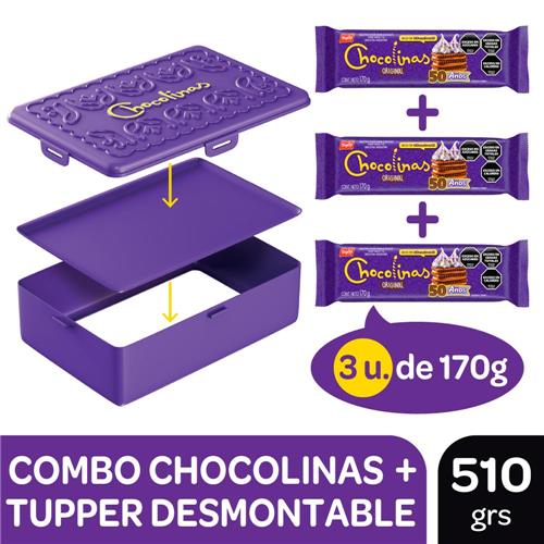 TUPPER CHOCOLINAS 3X170GRS