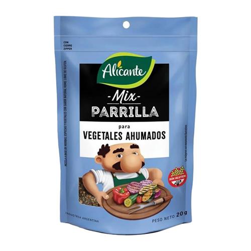 MIX PARRILLA VEGETALES AHUMADOS ALICANTE X20GRS
