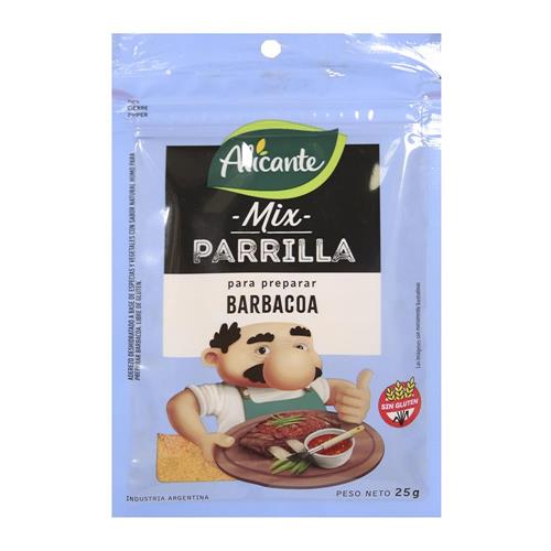 MIX PARRILLA BARBACOA ALICANTE X25GRS