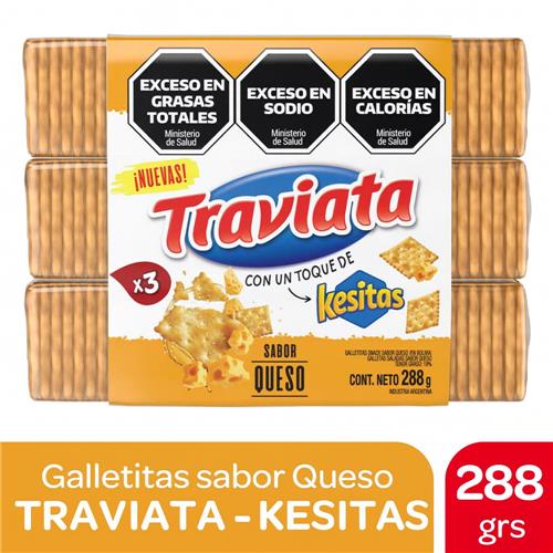 GALLETITAS TRAVIATA KESITAS SAB.QUESO x3un