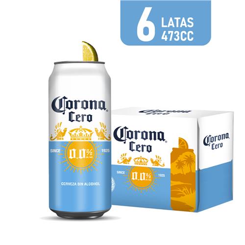 CERVEZA CORONA 0,0% ALCOHOL 473ml PACK x 6U