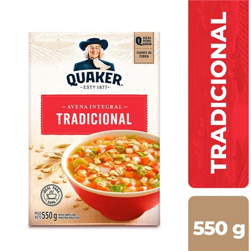 AVENA INTEGRAL TRADICIONAL QUAKER 550gr