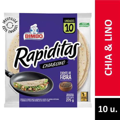 RAPIDITAS CHIA & LINO BIMBO 220g x8u