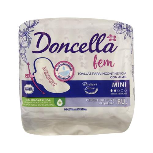 TOALLAS INCONTINENCIA DONCELLA x 8u
