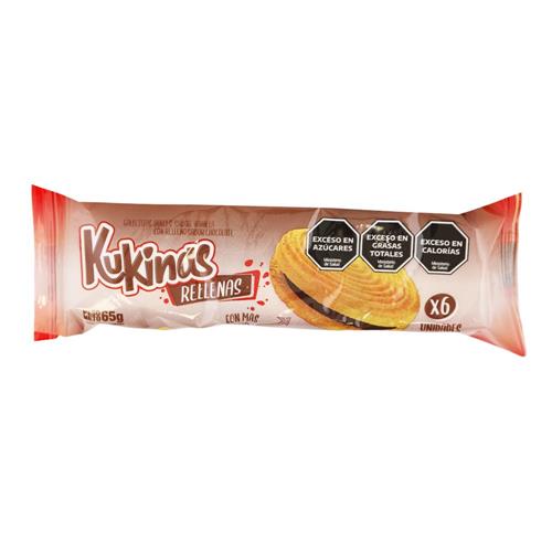 GALLETITAS RELL CHOCOLATE KUKINAS x 6u 65gr
