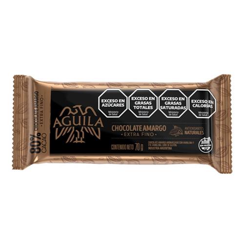CHOCOLATE AGUILA 80% CACAO X70GRS