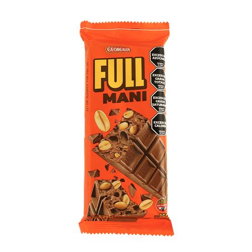 CHOCOLATE GEORGALOS SIN AZUCAR C/MANI x 35g