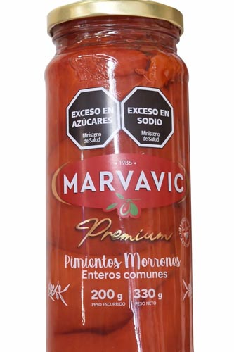 PIMIENTOS ENTEROS ASADOS MARVAVIC x 330g