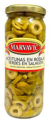 ACEITUNA VERDE RODAJAS MARVAVIC x 330gs