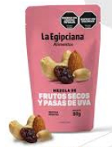 FRUTOS SECOS C/PASAS LA EGIPCIANA x 80g