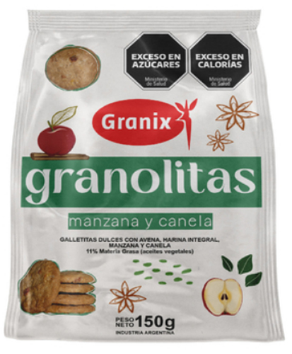 GALLETITAS MANZANA Y CANELA GRANOLITAS x 150g
