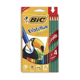 LAPICES DE COLORES BIC x 12u