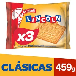 GALLETITAS LINCOLN CLASICA TRIPACK x 459grs