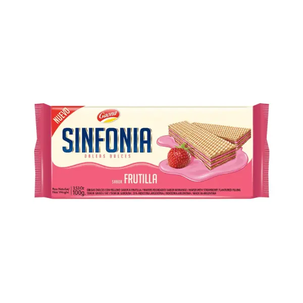 GALLETITAS SINFONIA FRUTILLA GAONA x 100g