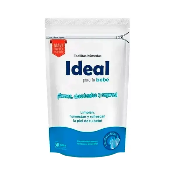 TOALLAS HUMEDAS IDEAL CLASICAS x 50u