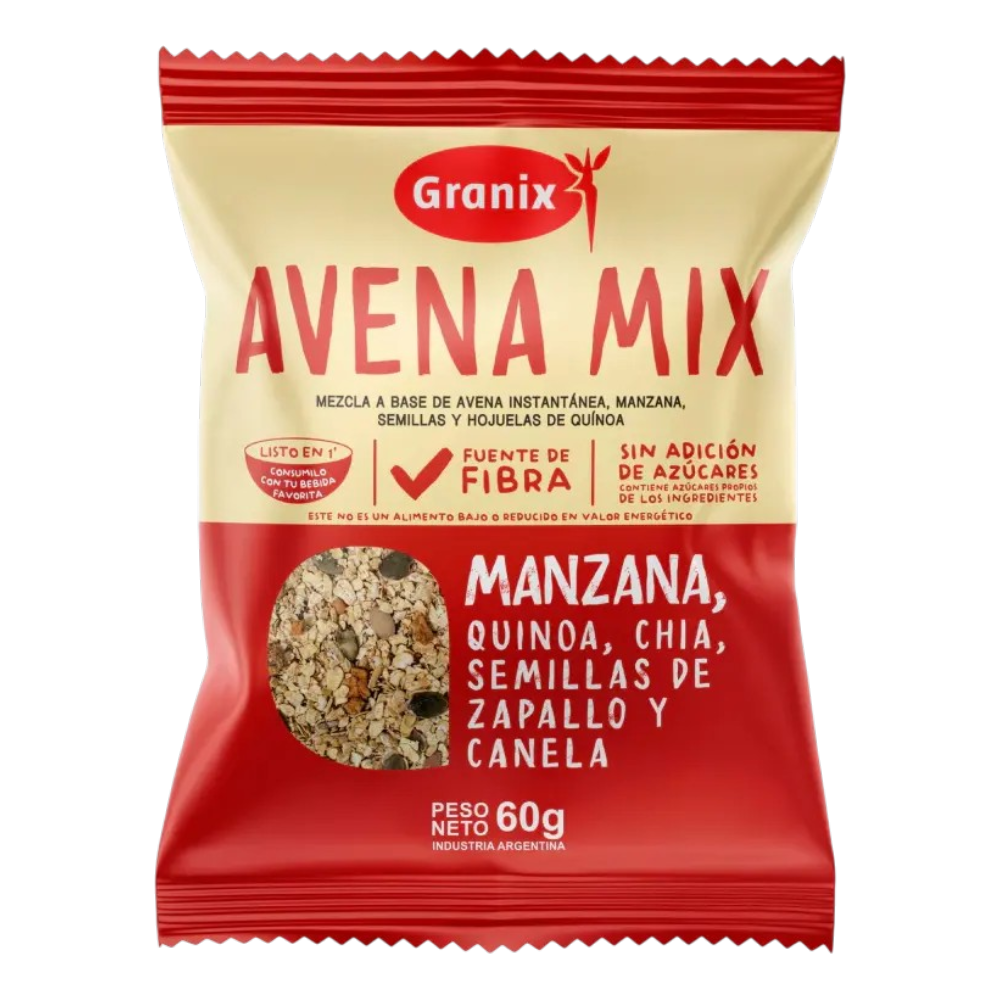 AVENA MIX MANZANA GRANIX X 60G