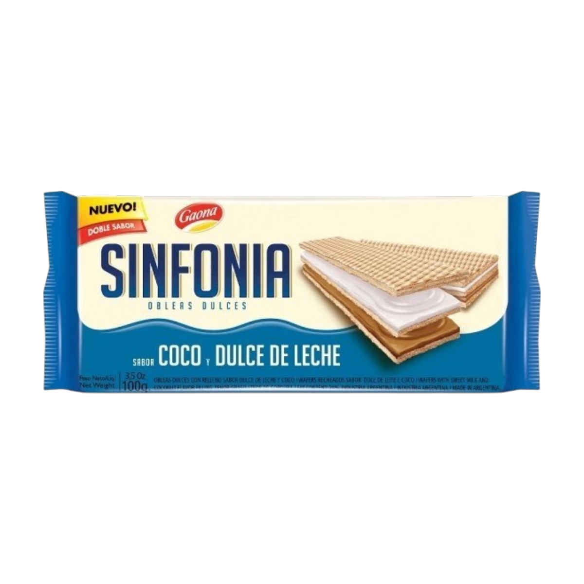 GALLETITAS COCO Y DULCE DE LECHE SINFONIA x 100g