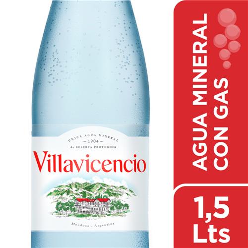 AGUA MINERAL C/GAS VILLAVICENCIO x 1.5L
