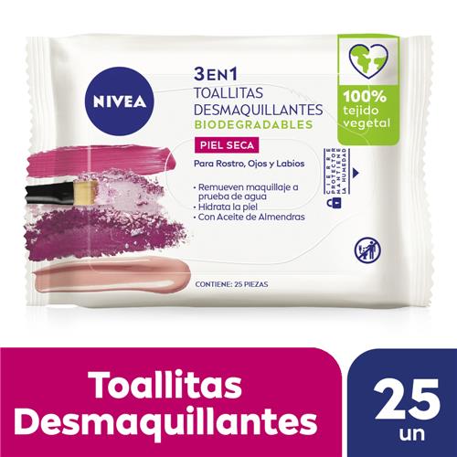 TOALLAS DESMAQ. BIODEGRAD NIVEA x25u
