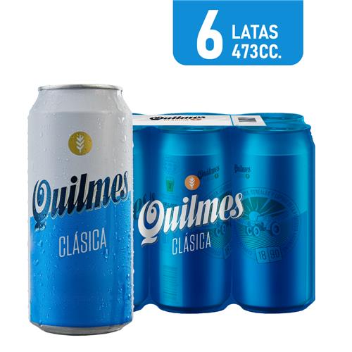 CERVEZA QUILMES LATA 473cc PACK x6uni