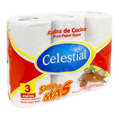 ROLLO DE COCINA CELESTIAL x 3u