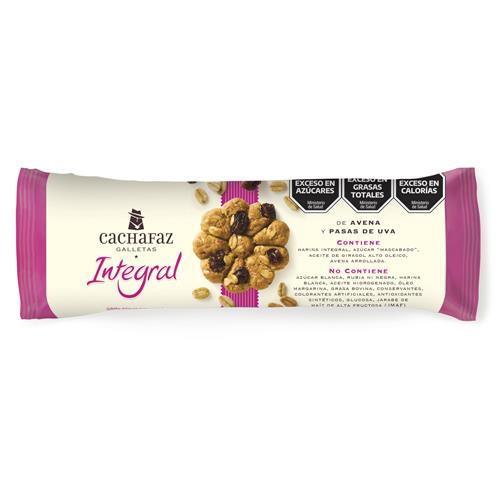 GALLETAS INTEG AVENA Y PASAS CACHAFAZ x225grs