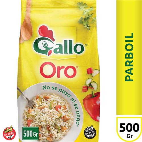 ARROZ PARB GALLO ORO BOLSA x 500 g