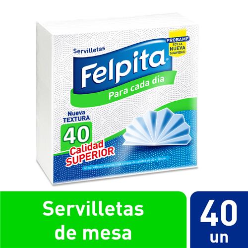 SERVILLETAS FELPITAS x 40u
