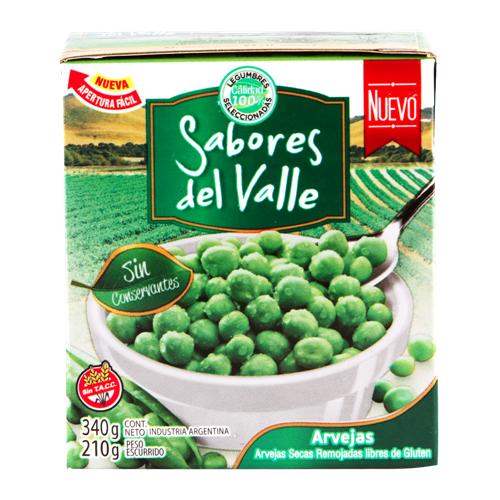 ARVEJAS TETRA SABORES DEL VALLE X340G