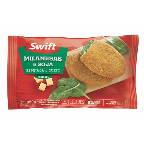 MILANESA DE SOJA ESPINACA QUESO SWIFT x 4 u