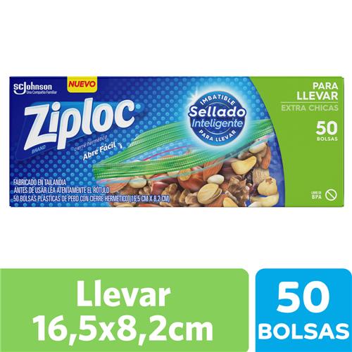 BOLSA P/LLEVAR EXTRA CH ZIPLOC x50u
