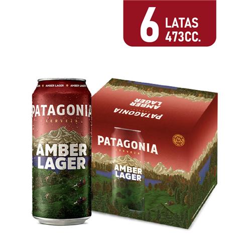 CERVEZA PATAGONIA AMBER PACK 473ml x 6u