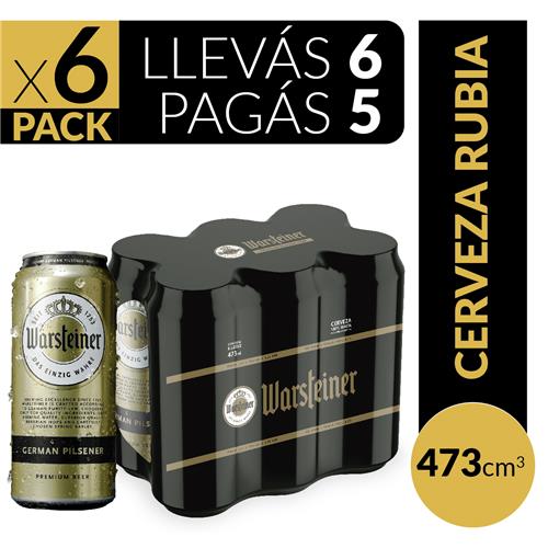 CERVEZA WARSTEINER 473cc PACK x 6u