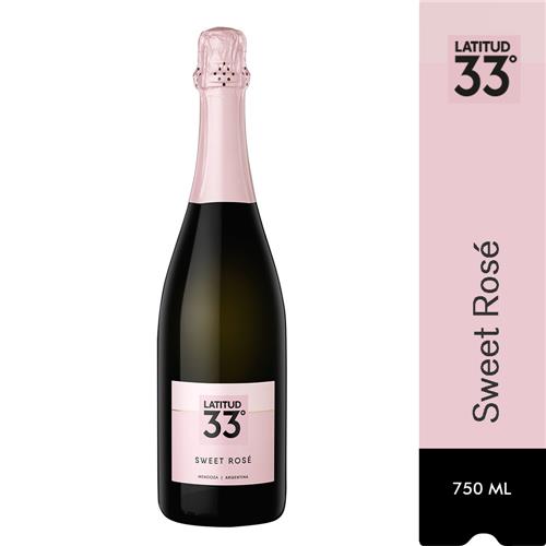 ESPUMANTE LATITUD 33 ROSADO DULCE x 750ml