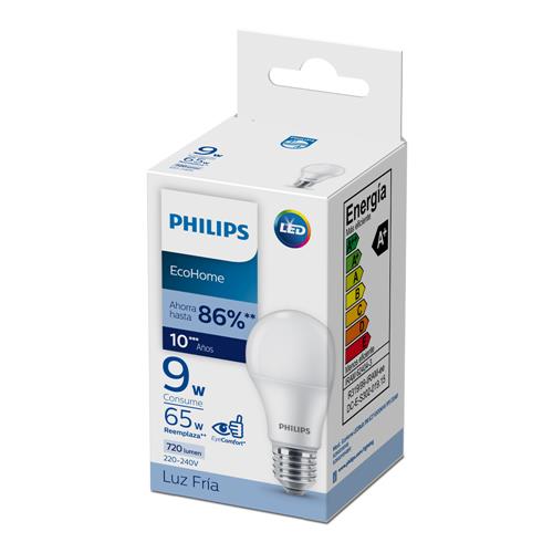 LAMPARA LED PHILIPS 9W 65W LUZ FRIA
