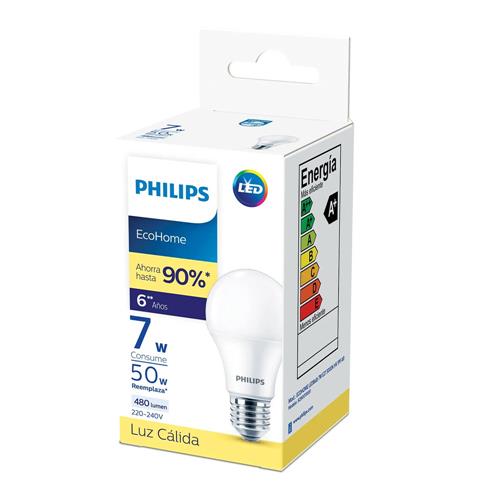 LAMPARA LED PHILIPS 7W 50W LUZ CALIDA