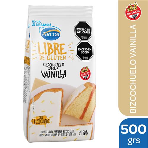 BIZCOCHUELO ARCOR VAINILLA S/TACC x 500g