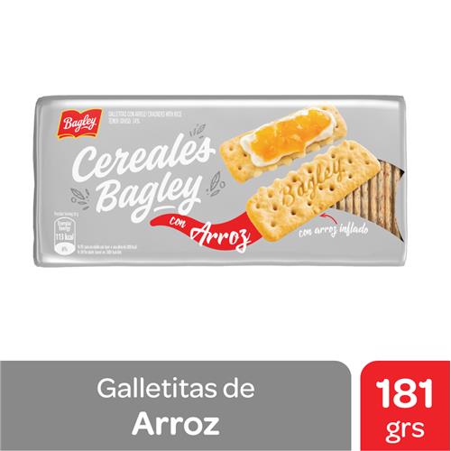 CRACKERS BAGLEY CEREALES DE ARROZ x 181g