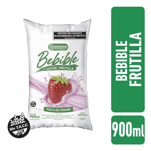 BEBIDA LACTEA 0% FRUTILLA LA SERENISIMA x900ml