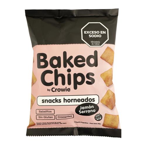 SNACK DE ARROZ JAMON SERRANO CROWIE x50g