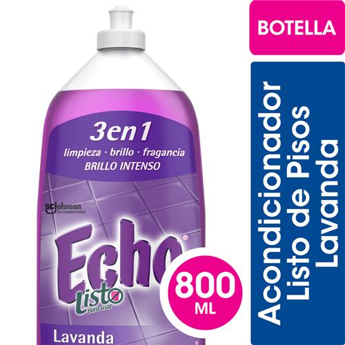 ACONDICIONADOR DE PISOS ECHO LISTO 3 EN 1 x800ml